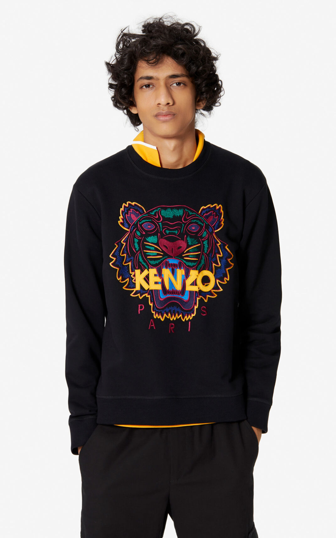 Kenzo Tiger Sweatshirt Black For Mens 2946AKDOQ